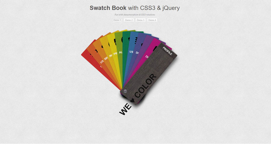 Swatch+jquery+css3实现扇形页面效果下载