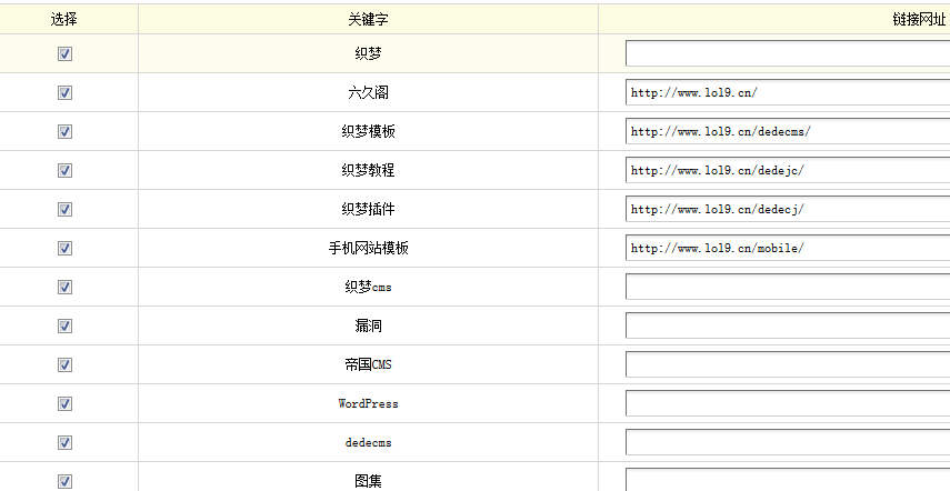 织梦批量导入关键词